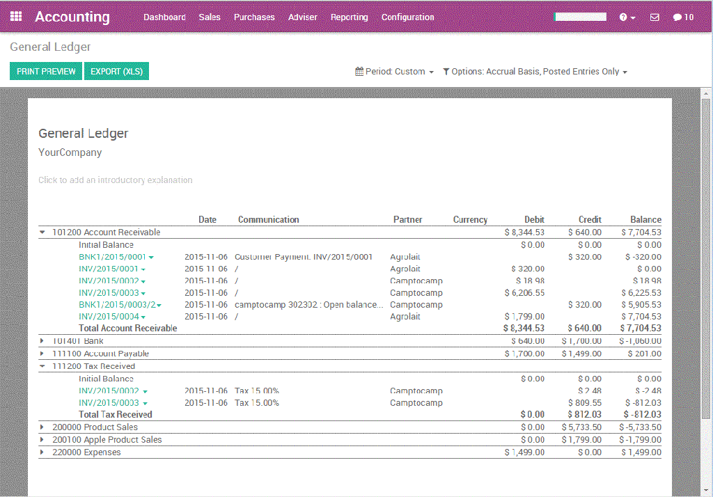 Reportes Avanzados Odoo